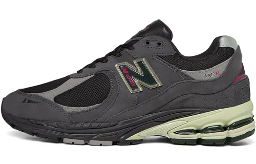 New Balance NB 2002R comfortable sports fabric leather low-top running shoes for men and women, gray and black