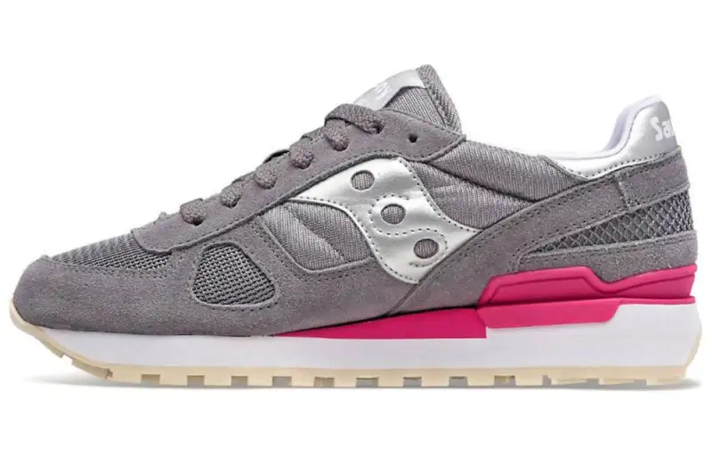 Saucony Shadow Original EVA Breathable Moisture Wicking Low top Running Shoes Women's Purple Gray