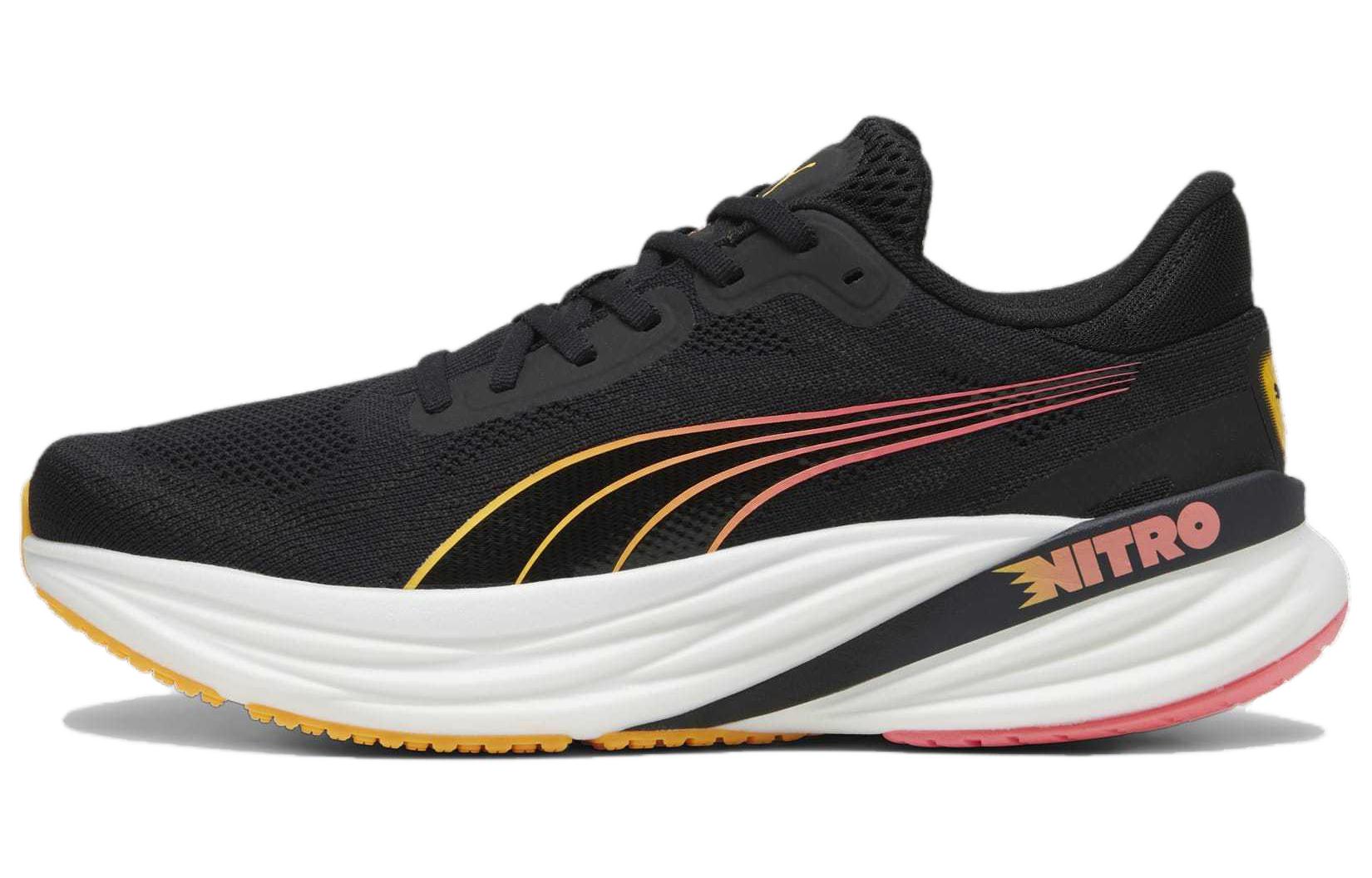PUMA Magnify Nitro 2 Slip Resistant Slip Resistant Low top Running Shoes Men's Black Red