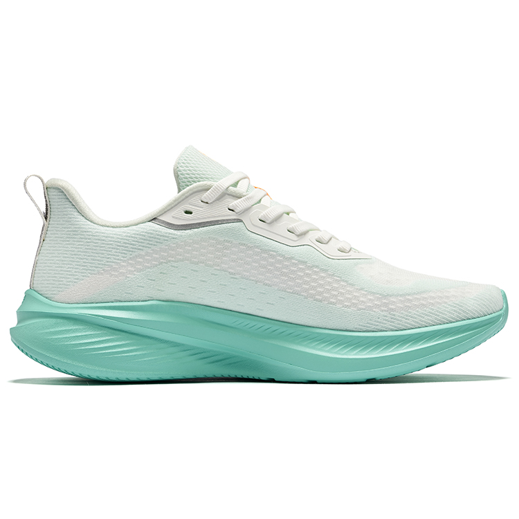 Erke Cushioning Rebound Breathable Low top Running Shoes Men’s Microcrystal White Ice Clear Green