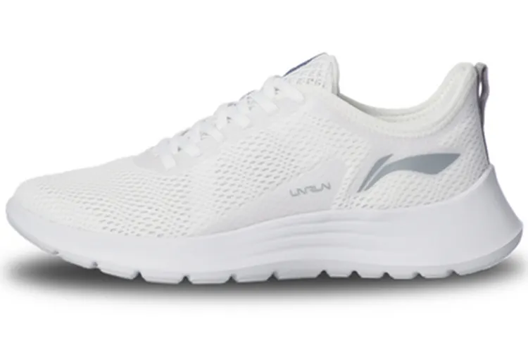 Li Ning Future Run Lightweight Cushioning Slip Resistant Abrasion Resistant Low top Running Shoes Women's White