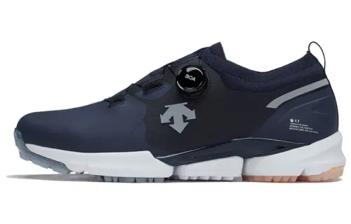 DESCENTE GOLF Cushioning Slip Resistant Abrasion Resistant Low top Golf Shoes Men's Dark Blue