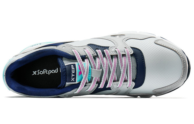 XTEP Textile, Synthetic Leather Lightweight Abrasion Resistant Low top Running Shoes Women’s Gray Red