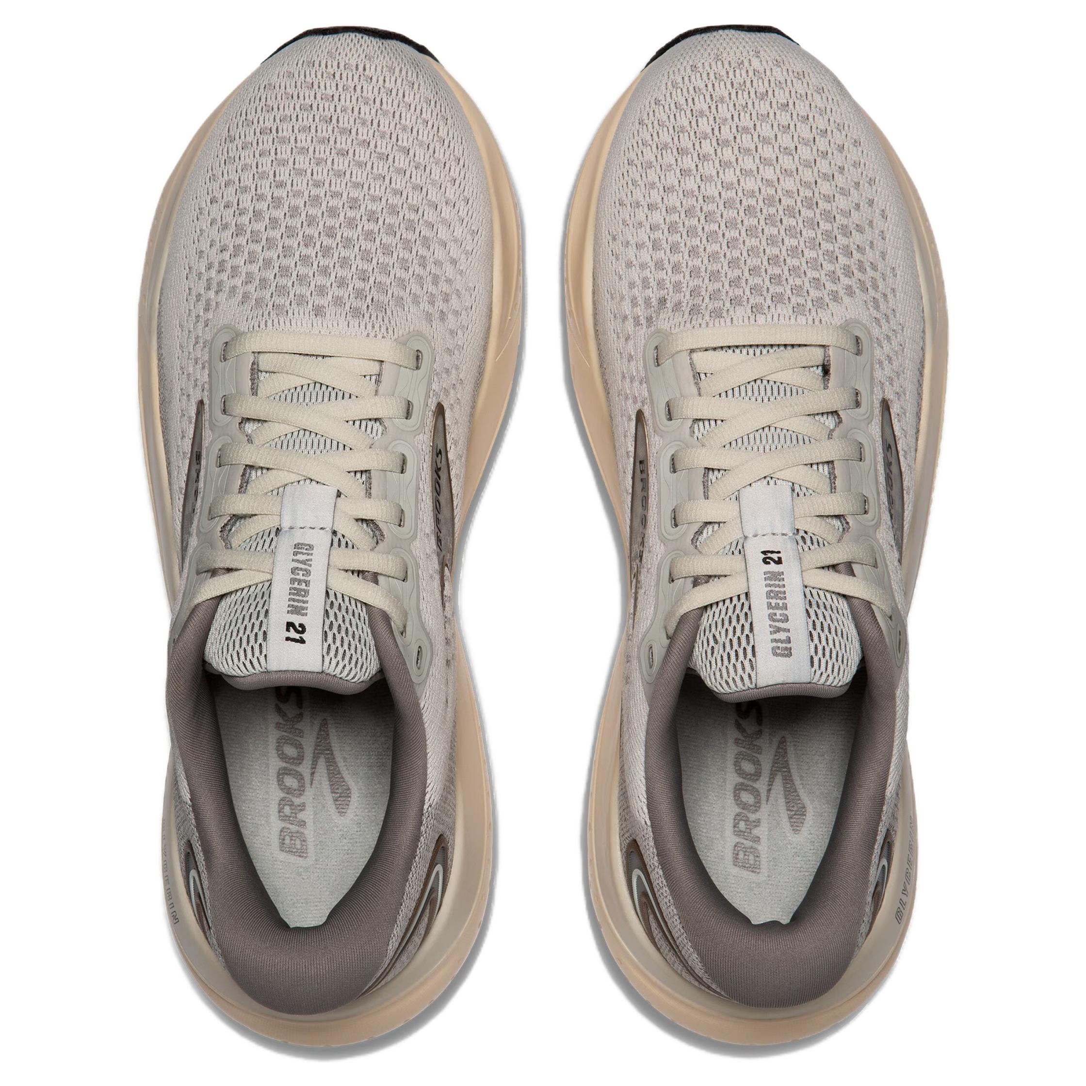 Brooks Glycerin 21 Slip Resistant And Breathable Low top Casual Running Shoes Men’s Gray