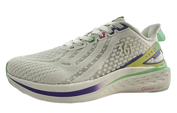 361° Slip Resistant Abrasion Resistant Low top Running Shoes Women’s White Green