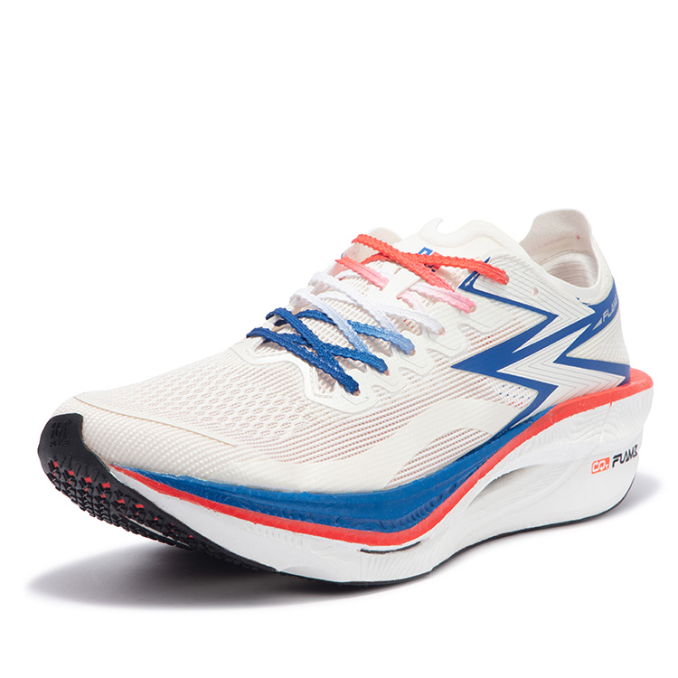 361° Flame 3 Low top Sprint Racing Running Shoes Unisex White Numbers Blue