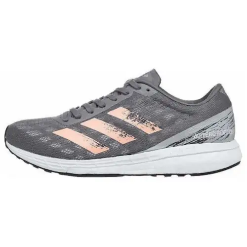 Adidas Adizero Boston 9 Fabric Cushioning Slip Resistant Low top Marathon Running Shoes Women's Light Orange Gray