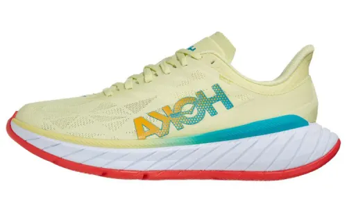 HOKA ONE ONE Carbon X 2 Luminary Green Hot Coral