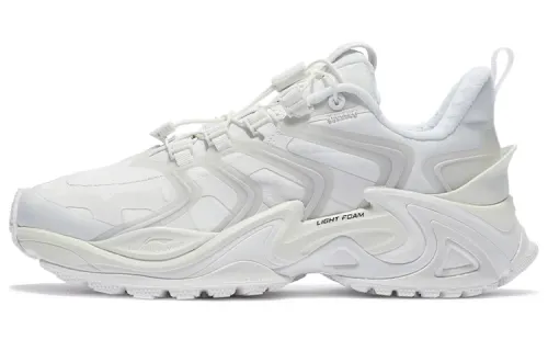 Li Ning Cat Paw X Claw ACE Textile, Synthetic Leather Reflective Rebound Low top Running Shoes Women's White