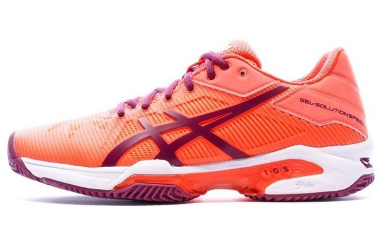 Asics Gel Solution Speed 3 Clay Low top Running Shoes Women's Orange Purple