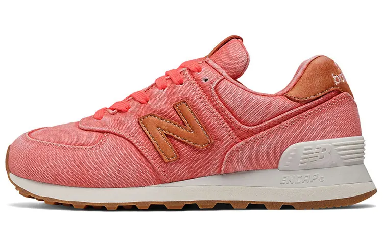 New Balance 574 Stone Wash 'Orange White' Women's