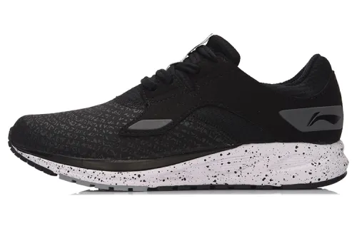 Li Ning Light Speed Lightweight Slip Resistant Low top Running Shoes Women's Black White