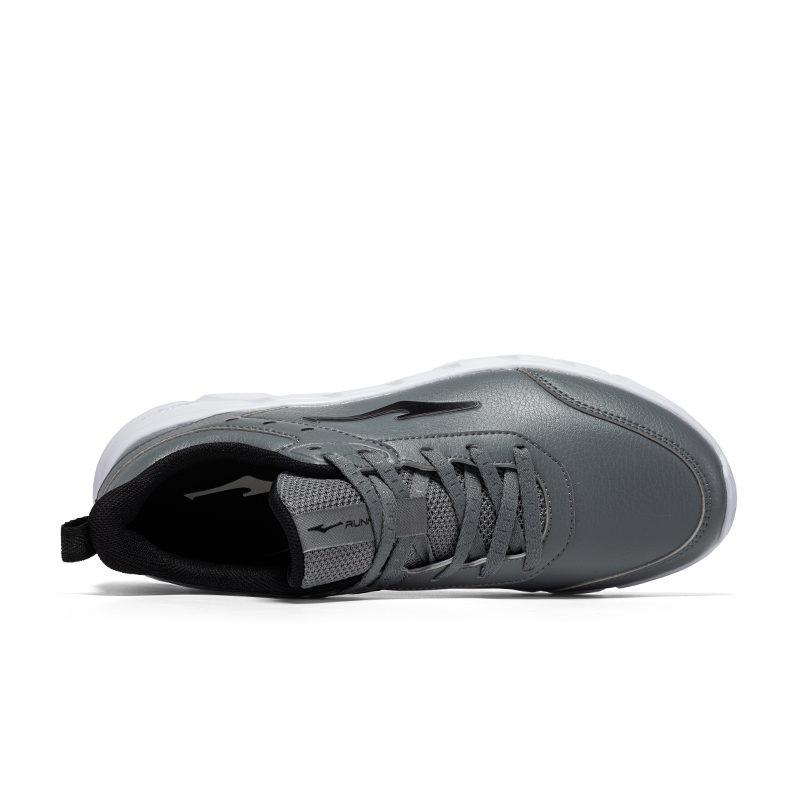 Erke Slip Resistant Abrasion Resistant Low top Casual Running Shoes Men’s Gray Black