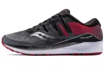 Saucony Ride ISO Mesh Cushioning Slip Resistant Abrasion Resistant Low top Running Shoes Men's Black Red