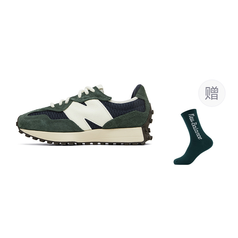 Кроссовки New Balance 327 (темно-сине-зеленые)