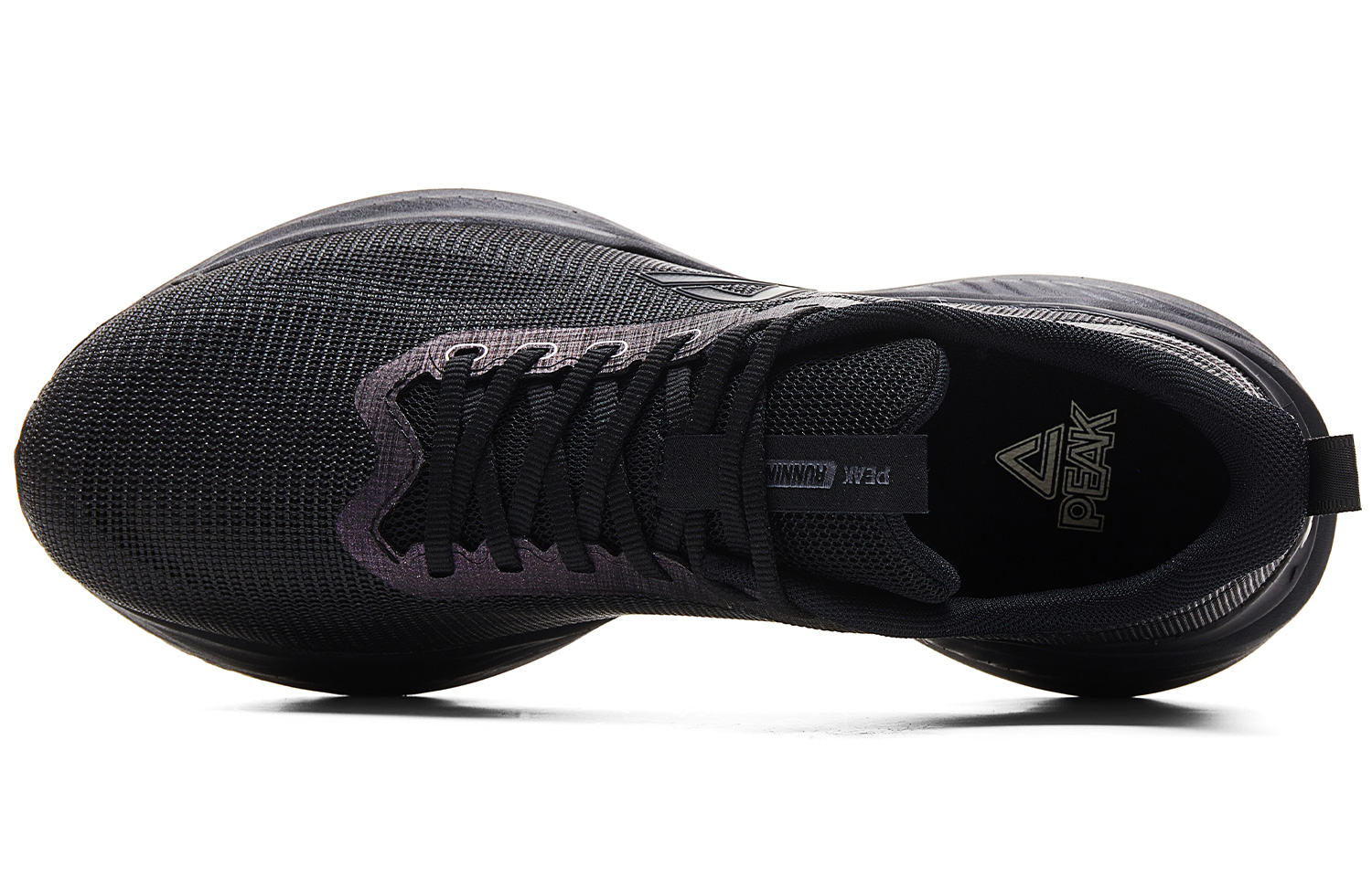 PEAK Abrasion Resistant Lightweight Rebound Low top Running Shoes Men’s All Black