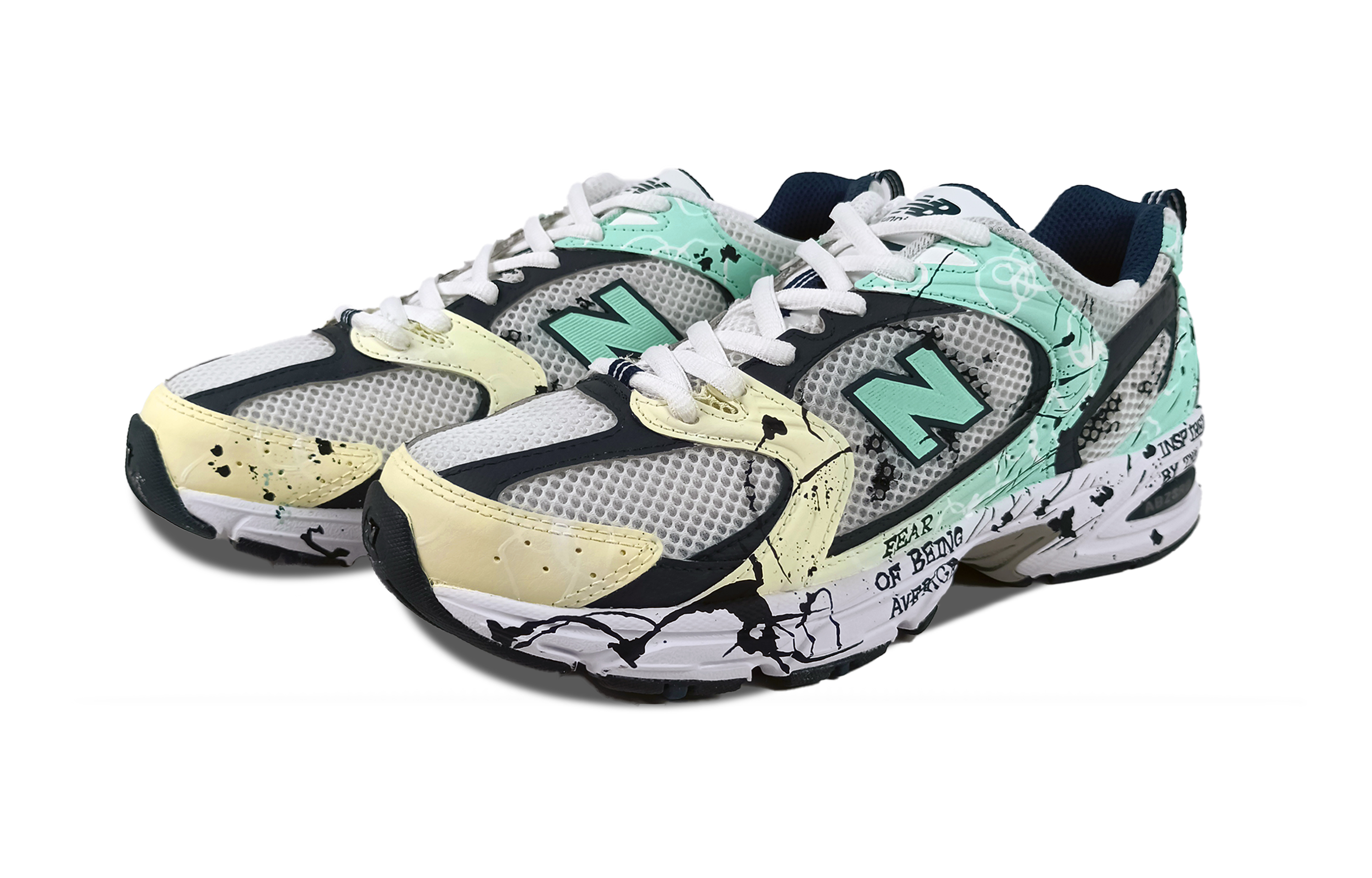 New Balance NB 530 Abrasion Resistant Low top Running Shoes Unisex Yellow Green