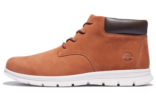 Timberland Running Shoes Men's Mid Top Red Brown/White