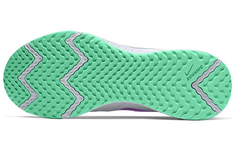 Женские кроссовки Nike REVOLUTION 5 (бело-голубо-фиолетовые) — 白色/冲击紫/光辉绿/足球灰 — фото 6