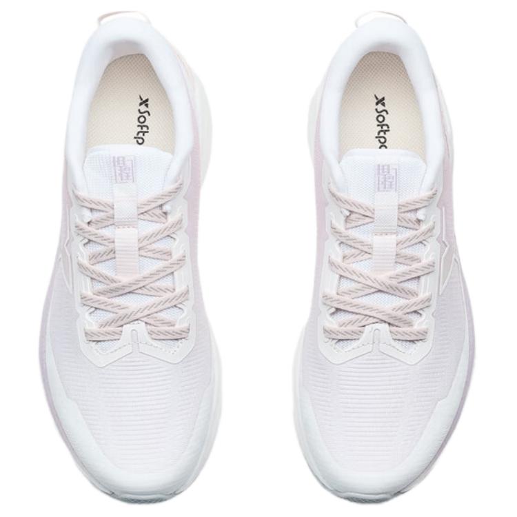 XTEP Cushioning Slip Resistant Abrasion Resistant Low top Running Shoes Women’s White Pink