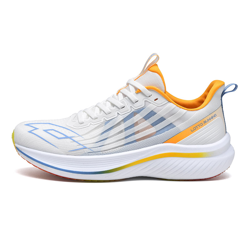 LOTTO Racing Cushioning Slip Resistant Abrasion Resistant Low top Carbon Plate Marathon Running Shoes Men’s White Blue