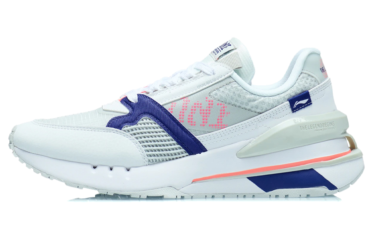 Li Ning 001 Cushioning Rebound Low top Running Shoes Women’s White Gray Blue