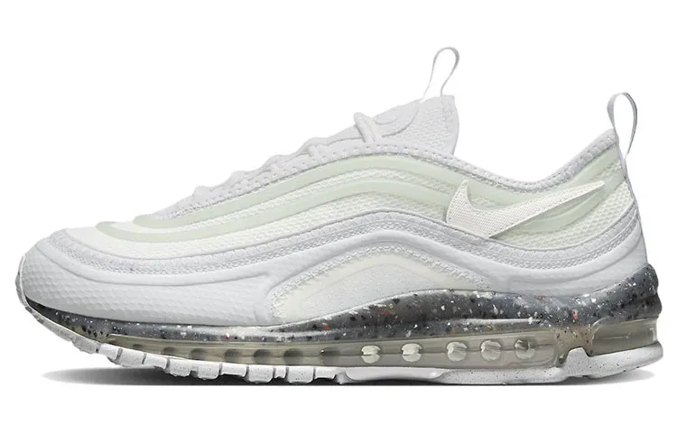Nike Air Max 97 Fabric Abrasion Resistant Low top Casual Running Shoes Men's White