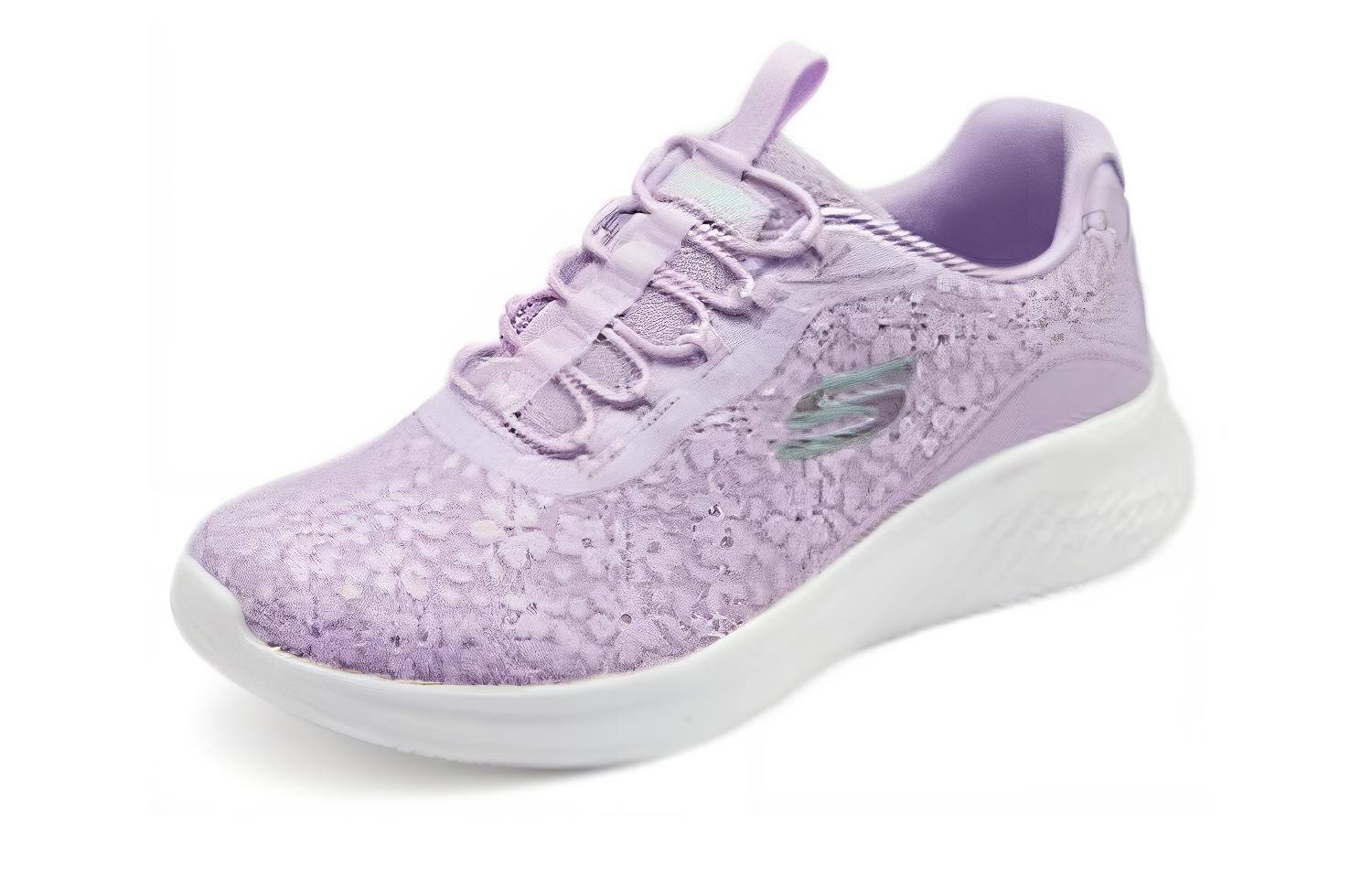 Skechers Sport Fabric Cushioning Abrasion Resistant Cushioning, Wear Resistant Low top Running Shoes Women’s Purple