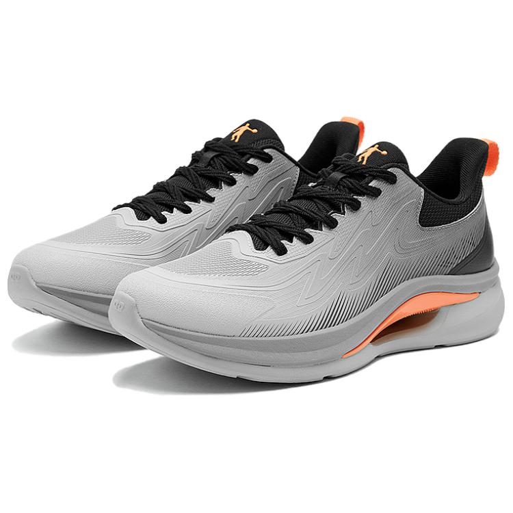 QIAODAN Slip Resistant Abrasion Resistant Low top Casual Running Shoes Men’s Gray