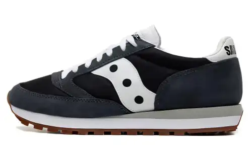 Saucony Jazz 81 Slip Resistant Abrasion Resistant Low top Running Shoes Unisex Black Gray