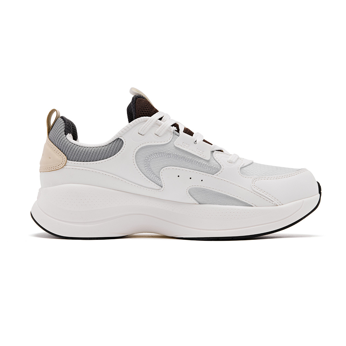 QIAODAN Textile, Synthetic Leather Cushioning Slip Resistant Abrasion Resistant Low top Casual Running Shoes Women’s