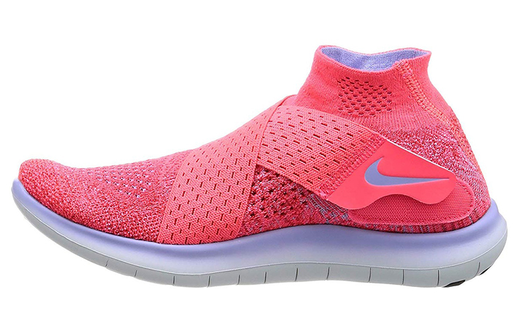 Nike Бесплатный RN удобный и универсальный шоковой поглощение нескользящие Износостойкий средней высоты спортивная обувь женский розовый