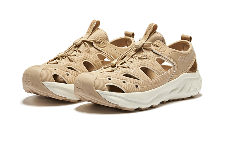 Saucony Cradle Slip Resistant Abrasion Resistant Low top Running Shoes Unisex Light Khaki