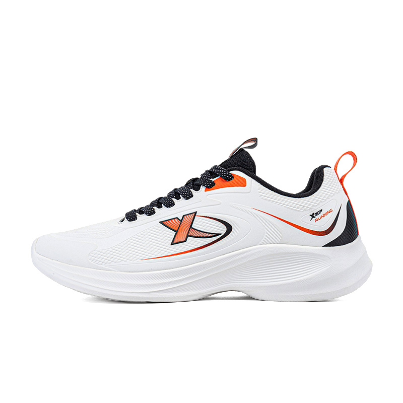 XTEP Cushioning Waterproof Low top Running Shoes Men’s White Orange