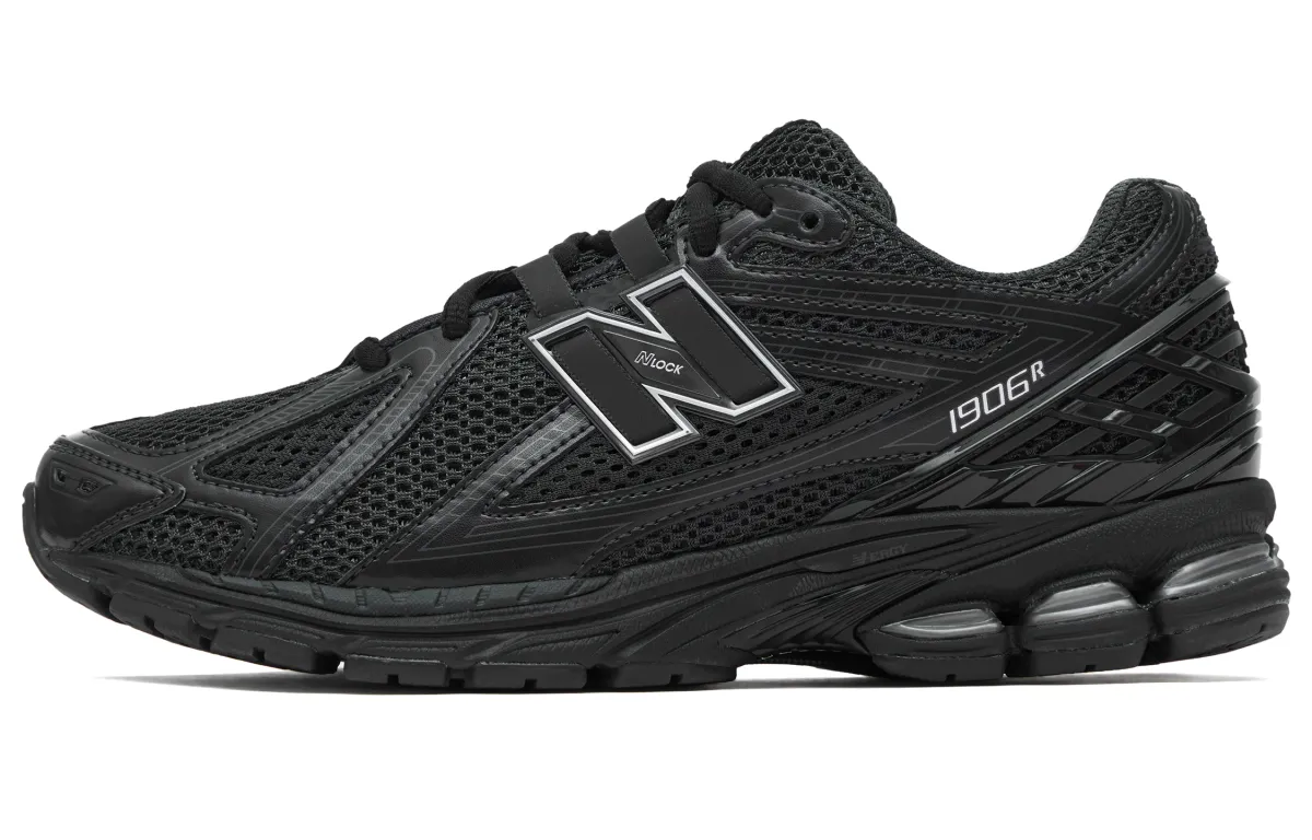 New Balance NB 1906R Fashion Versatile Textile Synthetic Leather Low-Top Casual Running Shoes Unisex Black