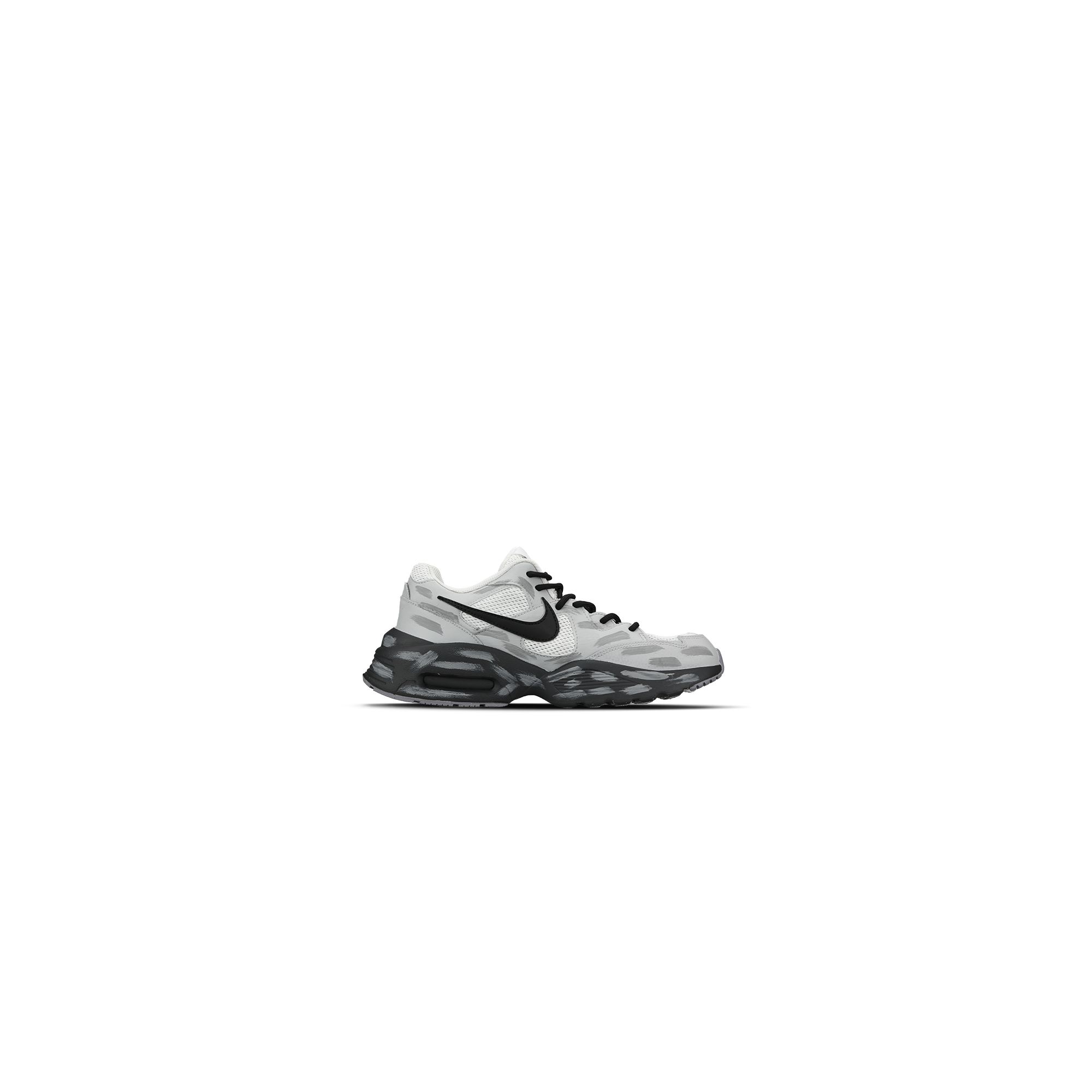 Nike Air Max Fusion Mesh, Leather Low top Air Cushion Running Shoes Women’s Gray Black
