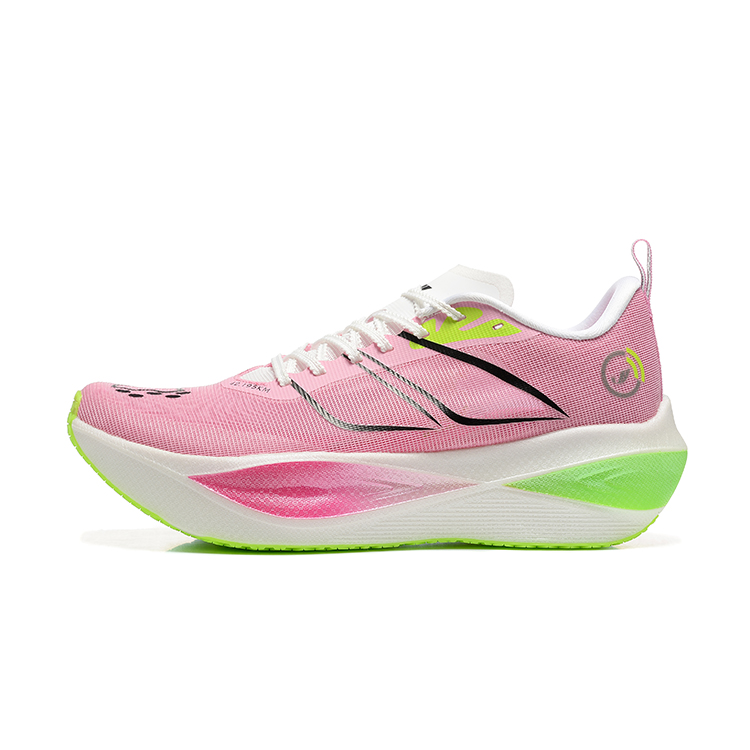 DUANGOU Mesh Low top Running Shoes Unisex White Green Cherry Blossom Pink