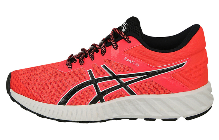 Asics Fuzex Sports Abrasion Resistant Low top Running Shoes Women's Red Black