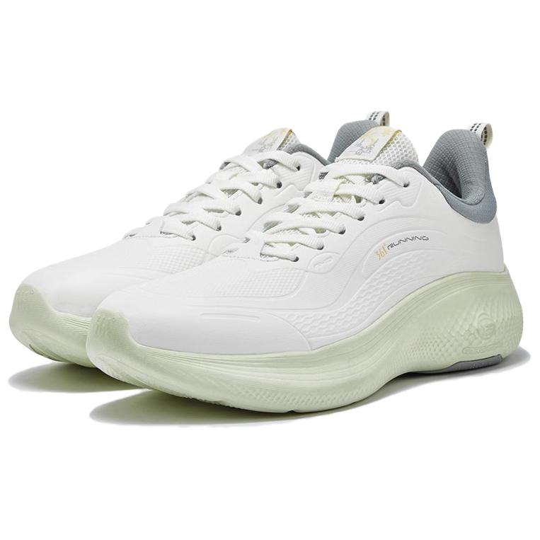 361° Cushioning, Wear Resistant Low top Casual Running Shoes Women’s White Green