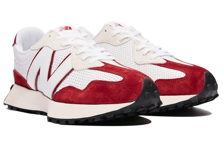 Кеды New Balance 327 (бело-красные) — фото 3