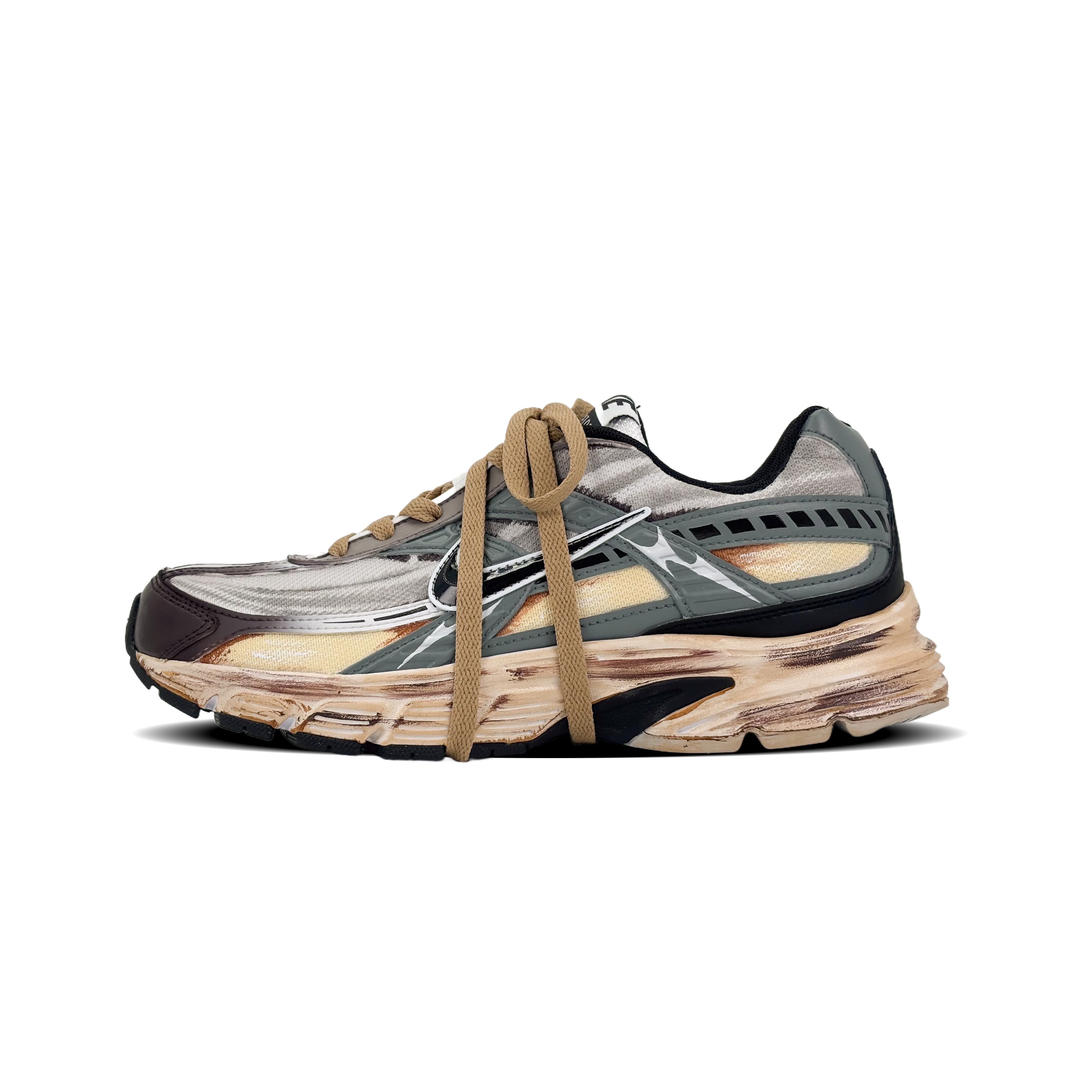 Nike Initiator Low top Running Shoes Men’s Yellow Gray Brown