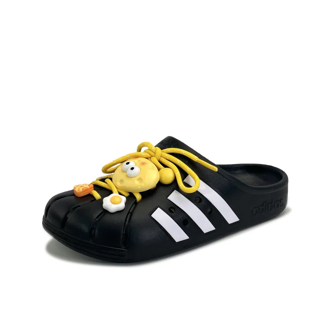 Adidas ADILETTE CLOGS Abrasion Resistant Abrasion Resistant Closed Toe Slippers Unisex Black
