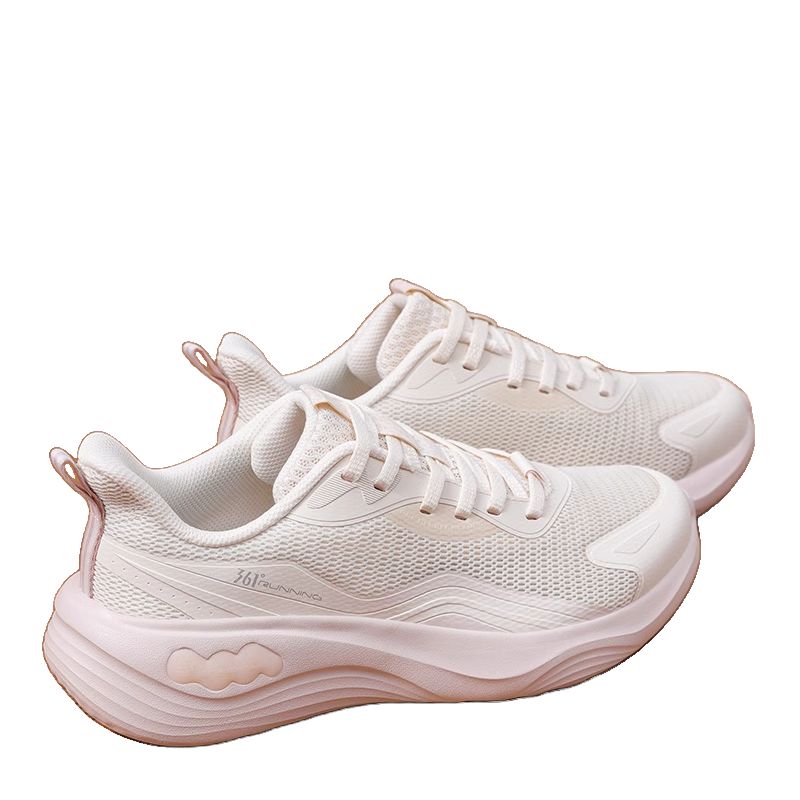 361° Slip Resistant, Breathable, Lightweight Low top Sprint Running Shoes Women’s White Pink