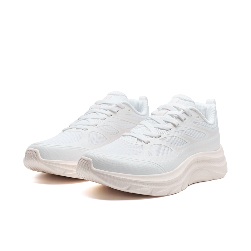 XTEP Cushioning Slip Resistant Rebound Low top Casual Sprint Running Shoes Women’s White Pink