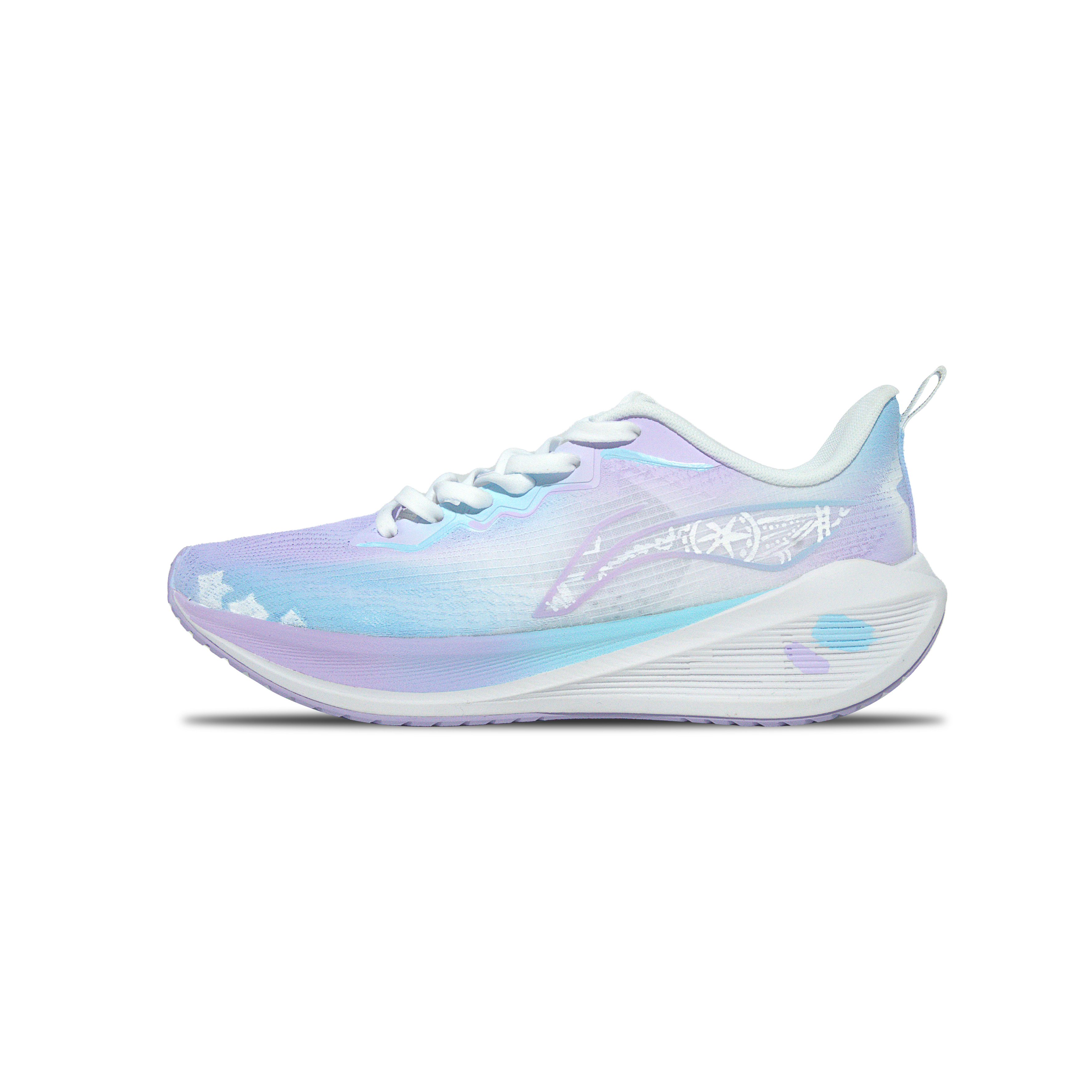 Li Ning WuShi Lite Cushioning Slip Resistant Abrasion Resistant Low top Running Shoes Women’s Light Purple