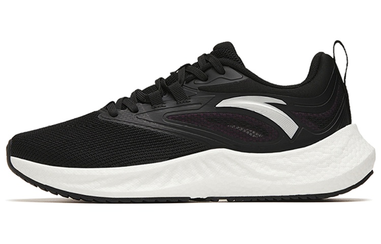 Anta Martian Foam Cushioning Slip Resistant Abrasion Resistant Low top Running Shoes Women's Black Purple