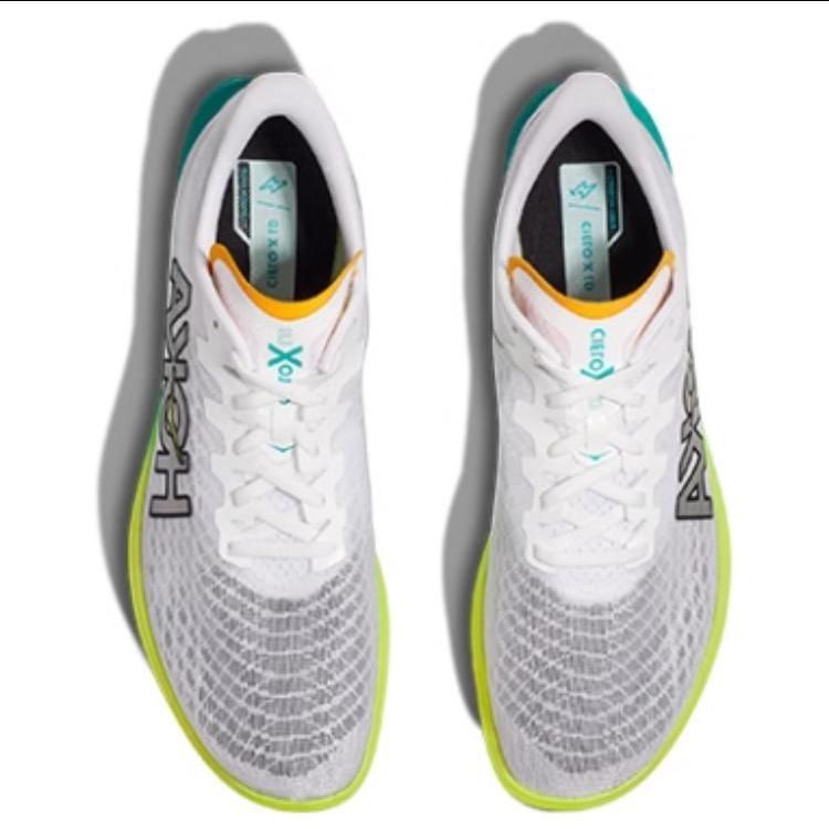 HOKA ONE ONE Cielo X 2 Slip Resistant, Breathable, And Resilient Low top Running Shoes Unisex White Blue