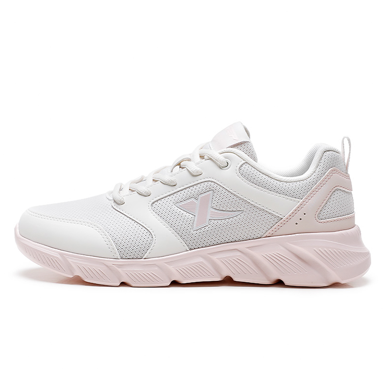 XTEP Breathable And Lightweight Low top Casual Running Shoes Women’s Sail White Pure Pink