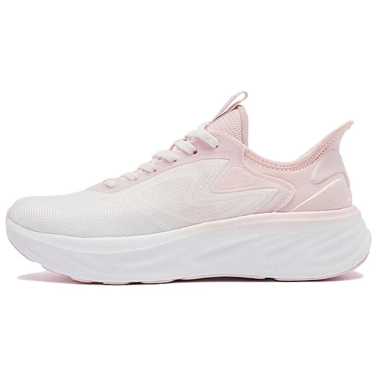 QIAODAN Cushioning Abrasion Resistant Lightweight Low top Instant Wear Technology Running Shoes Women’s White Pink