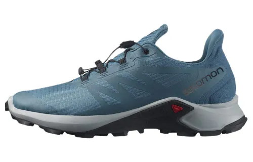 SALOMON Supercross 3 Comfortable Fabric Abrasion Resistant Low top Running Shoes Men's Blue